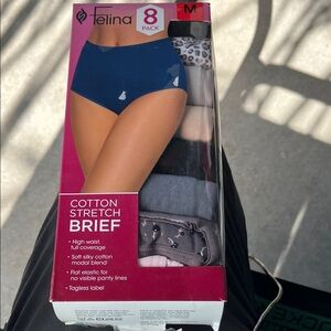 Felina Cotton Stretch Briefs in Assorted Colors 8-pack NWT